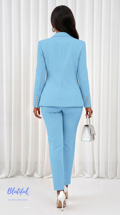Women's Fall Winter Fashion Long Sleeve Small Suit Outfit Three-piece Suit